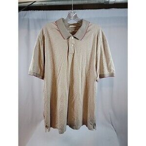 Tommy Bahama Pima Cotton Striped Polo Shirt Mens XL Retail 110$ Pink Outlines